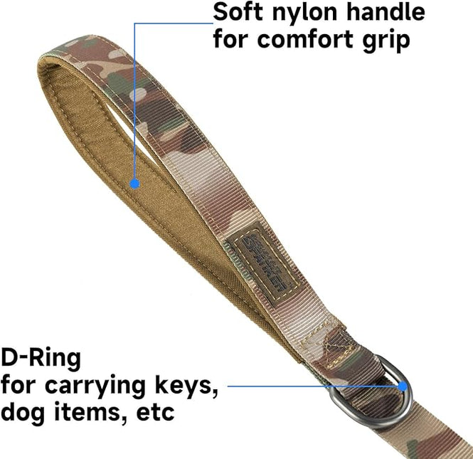 EXCELLENT ELITE SPANKER Tactical Bungee Dog Leash Military Dog Leash Adjustable Tactical Leash Elastic Leads Rope with 2 Control Handle (MCP)