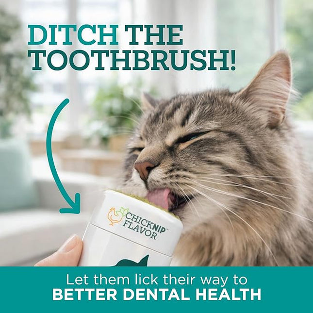 Twist + Lick Dental Gel for Cats, Cleans Teeth and Freshens Breath for 24 Hours, Cat Nip Flavor, 30 Day Supply