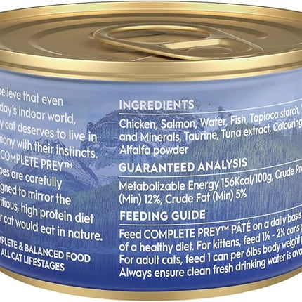 Trilogy Complete Prey Pâté Wet Cat Food, Wild Caught Salmon, 24x85g