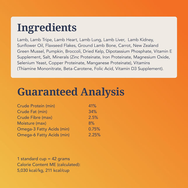 K9 Naturals Freeze Dried Dog Food Topper with Verified Ingredients, Organ Meat Blend for Digestive Support, Human-Grade Freeze Dried Puppy Food & Dog Topping, Lamb Green Tripe, 200g