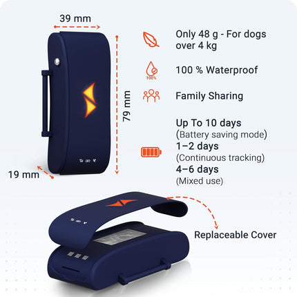 PAJ 4G Dog GPS Tracker & LED Collar Bundle, 3 Months Included - Real-Time Dog Tracking - Escape Alerts - Virtual Fence - Activity & Health Monitor - 7 Light Colors