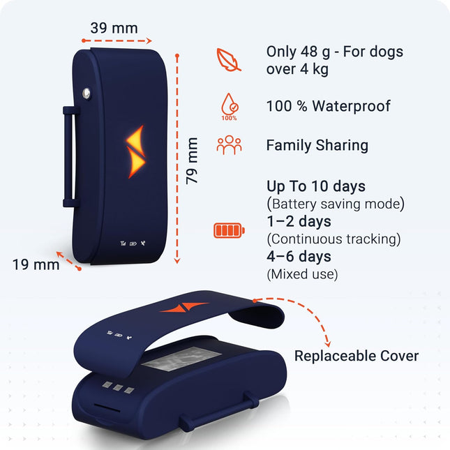 PAJ 4G Dog GPS Tracker & LED Collar Bundle, 3 Months Included - Real-Time Dog Tracking - Escape Alerts - Virtual Fence - Activity & Health Monitor - 7 Light Colors