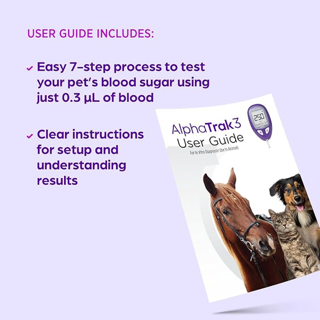 AlphaTrak3 Blood Glucose Monitoring Kit for Diabetic Dogs, Cats & Horses