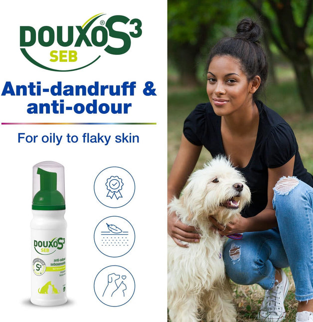 DOUXO S3 SEB Dog & Cat Dandruff Solution Soothing Leave-On Mousse