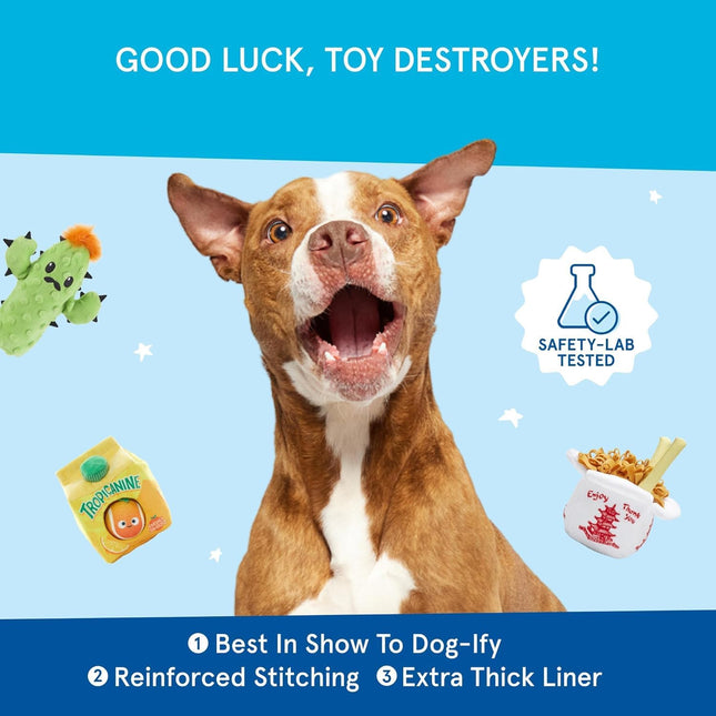 Barkbox Dingbert The Dragon Plush Dog Toy – Squeaky & Crinkly