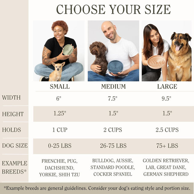 Slow Feeder Dog Bowl: The Slowdown Bowl is A Modern, Silicone Puzzle Bowl & Lick Mat
