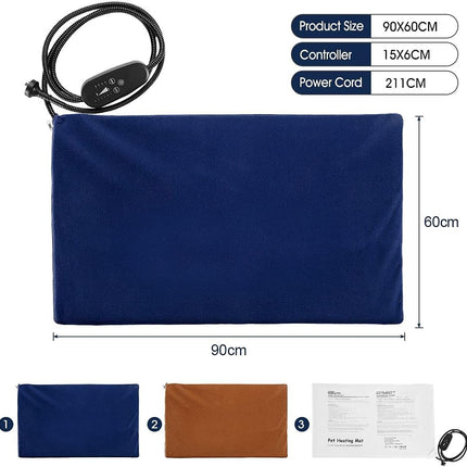 Pet Scene Pet Heating Mat for Dogs Cats, Extra Large Size 90x60CM,Dog Heated Pad