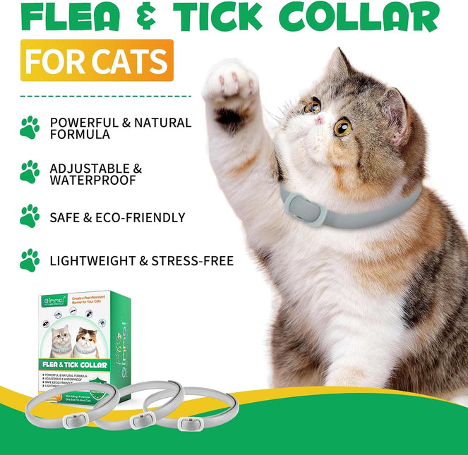 Cat Flea and Tick Collar | 24-Month Flea & Tick Prevention | Adjustable