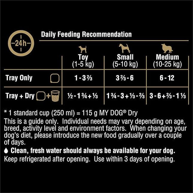 MY DOG Adult Wet Dog Food Beef & Liver Meaty Loaf 6 x 100g, 6 Pack (36 Trays)