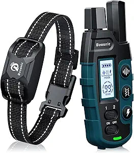 Bousnic Dog Shock Collar - 3300Ft Training Collar with Remote for 5-120lbs