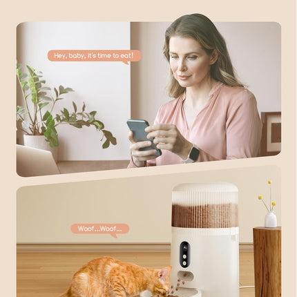 Faroro Automatic Cat Feeder with Camera, 3MP HD Video with Night Vision, 5G/2.4G