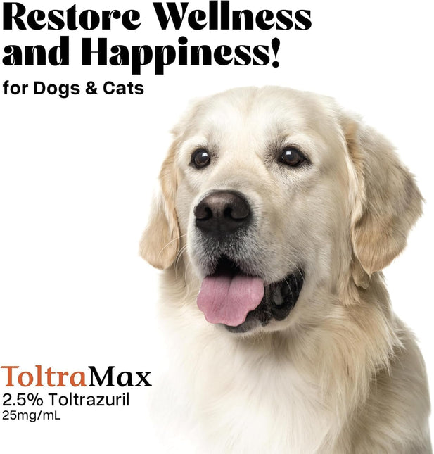 Toltrazuril 2.5% for Horses, Dogs, Cats, 60mL/2 Ounce, for Non-Food Chain Animals, Chicken