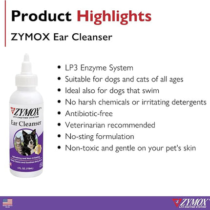 ZYMOX Ear Cleanser - 4 oz. Bottle