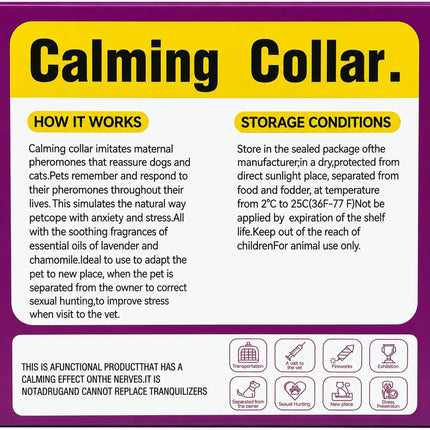 Calming Pheromone Collar for Dogs 4 Pack 25 Inches,Purple