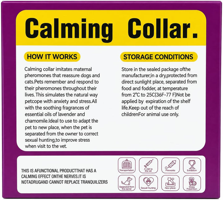 Calming Pheromone Collar for Dogs 4 Pack 25 Inches,Purple