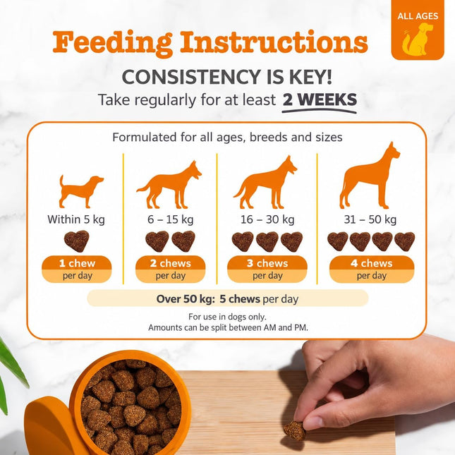 Pet Purely Dog Allergy Relief and Immune Chews Beef Flavour,120 Chews