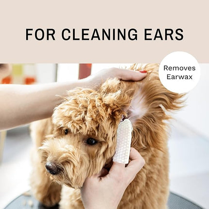 Eye Envy Finger Mitts Clean Dog Ears & pet tears, Earwax & Debris. Soft Fabric Finger cots. 40 Count.
