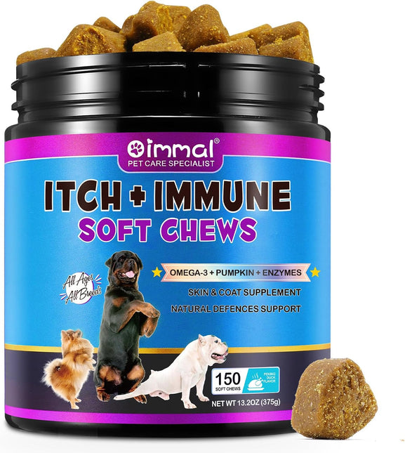 Allergy Relief Immune Chews for Dogs | Peking Duck Flavour | 150 Soft Chews
