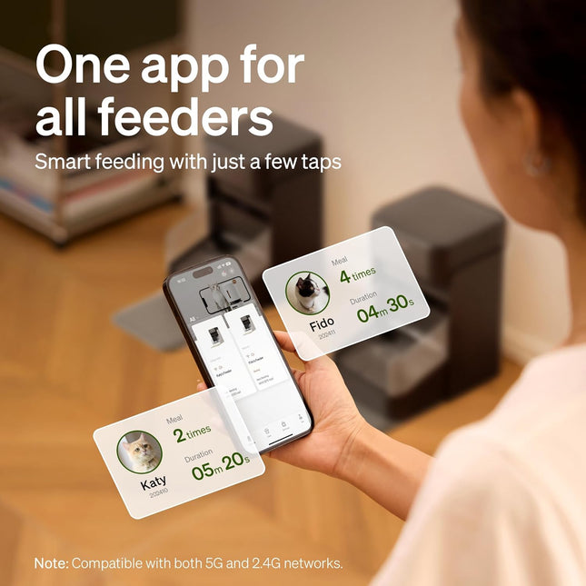 PETLIBRO One RFID Automatic Cat Feeder, Collar-Activated Selective Feeding for Multi-Cat Households, Stops Food Stealing, App Remote Control, Adjustable Lid, 3L Black, Includes AU Adapter & Tag