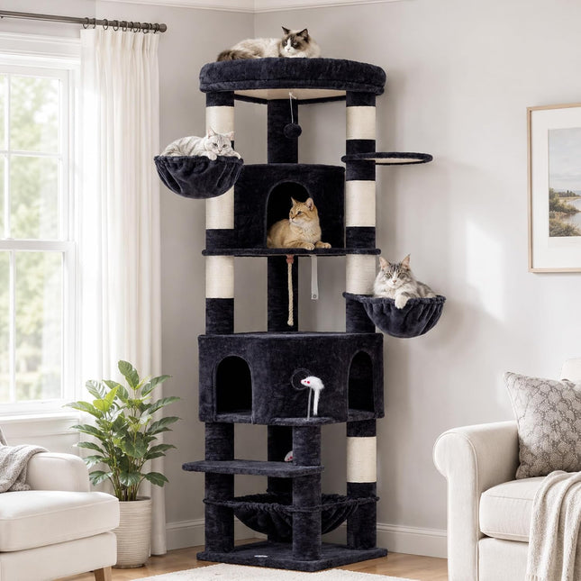 Cat Tree, 81.1" Skyward Corner Cat Tower for Large Cats VCT031G