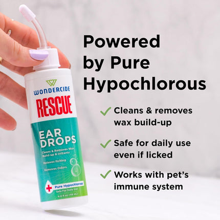 Wondercide Rescue - Ear Drops for Dogs and Cats - 4 oz