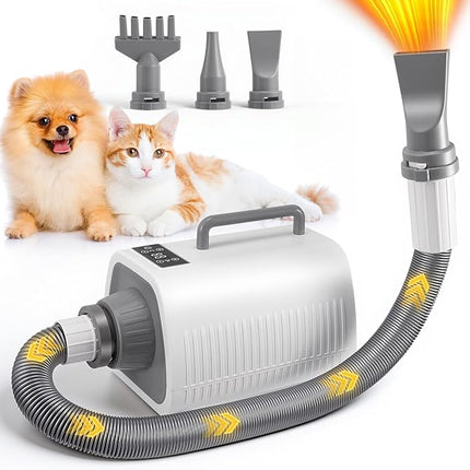 Dog Hair Dryer, Hair Dryer with Adjustable Temperature and Speed, Pet Grooming Set