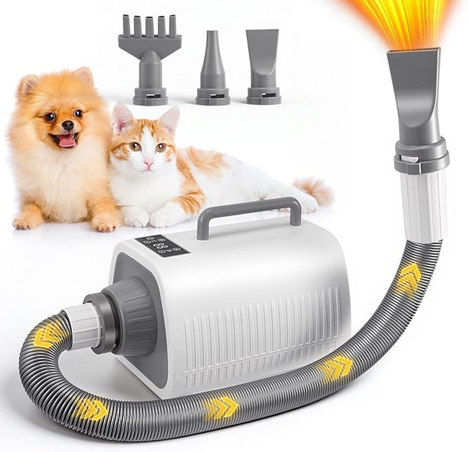 Dog Hair Dryer, Hair Dryer with Adjustable Temperature and Speed, Pet Grooming Set
