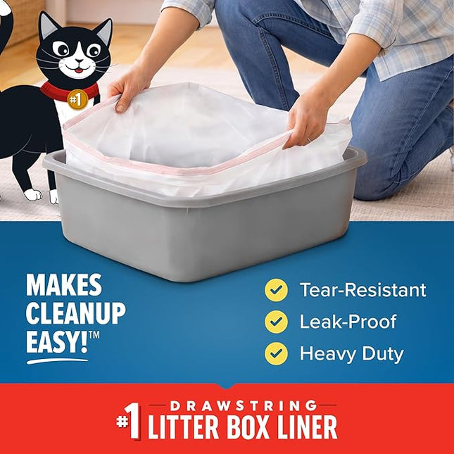 JONNY CAT Heavy Duty Litter Box Liners, Jumbo 15 Count (C00150)