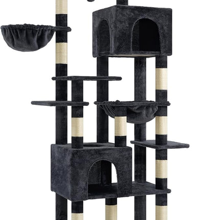 Heybly Cat Tree, 76-Inch Tall Heavy Duty Cat Tower for Big Cats HCT039G