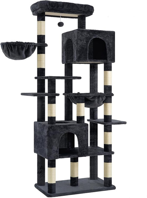 Heybly Cat Tree, 76-Inch Tall Heavy Duty Cat Tower for Big Cats HCT039G