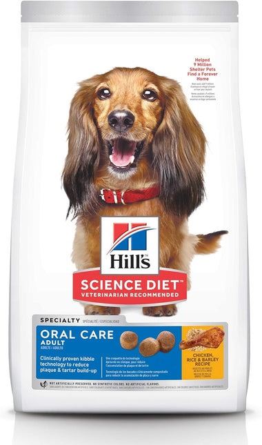 Hill's Science Diet Oral Care Adult, Chicken Rice & Barley Recipe, Dry Dog Food for Dental Health, 12kg bag