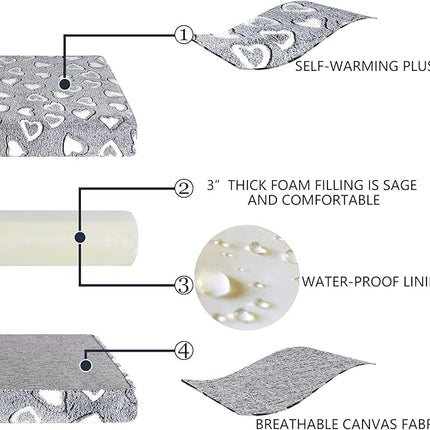 VANKEAN Dog Bed Reversible (Cool&Warm),Stylish 24” Pet Bed Mattress, Water proof linings