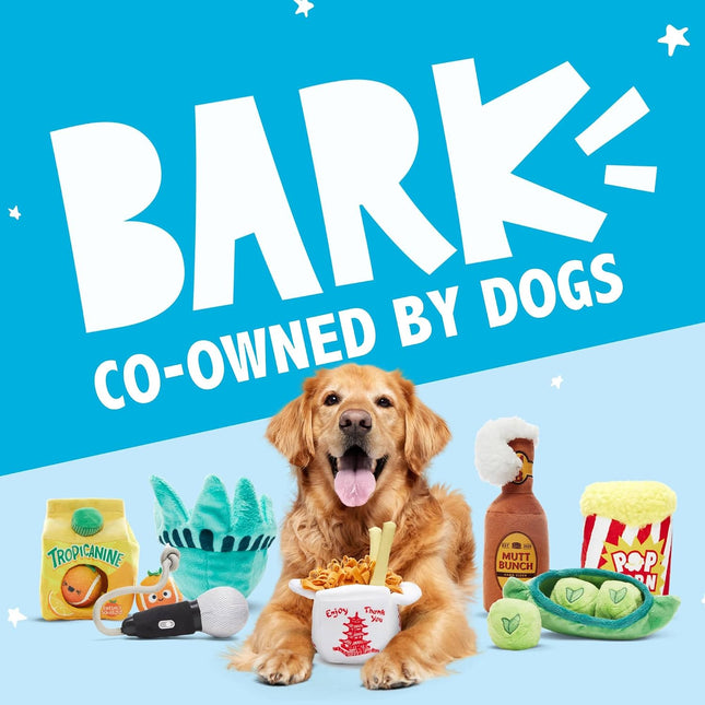 BarkBox Interactive 2-in-1 Stuffed Plush Squeaky Dog Toy