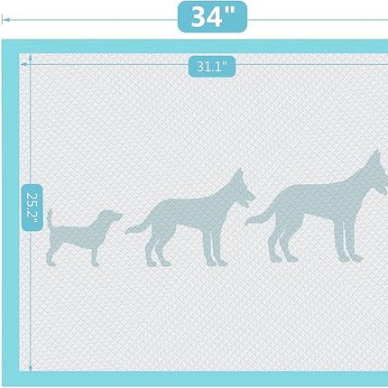 BESTLE Extra Large Pet Training and Puppy Pads Pee Pads for Dogs 28"x34" -40 Count Super Absorbent & Leak-Free
