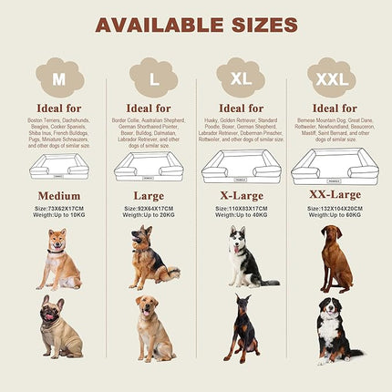 Orthopaedic Dog Bed for Large Dog Bed, M Washable Dog Bed, Sofa Beds for Medium, Large Dogs White