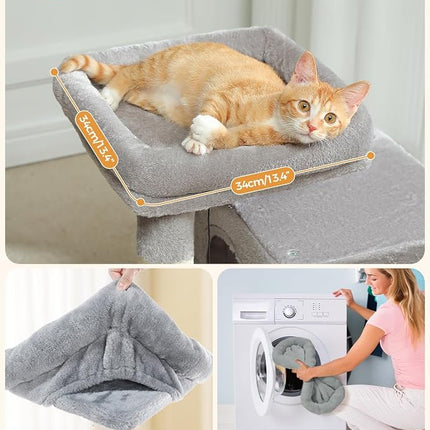 PAWZ Road 30" Cat Tower, Small Cat Tree with 2 Condos for Indoor Cats