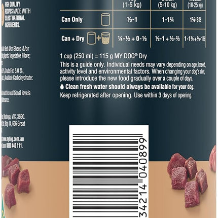 MY DOG Adult Wet Dog Food Tasty Kangaroo 400g Can, 24 Pack