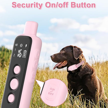 Bousnic Shock Collar for Dogs - Waterproof Rechargeable Dog Electric Training Collar with Remote for Small Medium Large Dogs with Beep(8-120 Lbs)