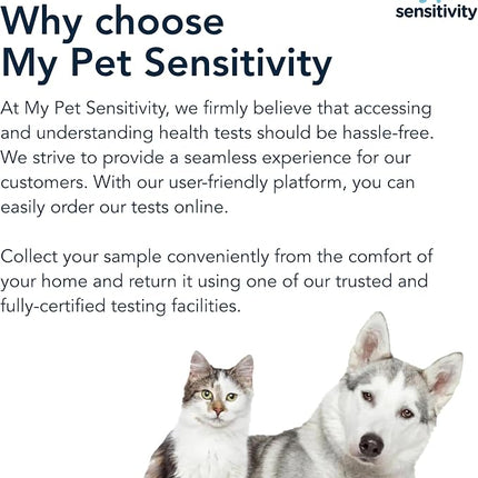 Ultimate At-Home Pet Sensitivity Test | 1100 Items | Quick Results | Non-Invasive Hair Collection | Food, Environment, Nutrient & Mineral Analysis | All Breeds & Ages