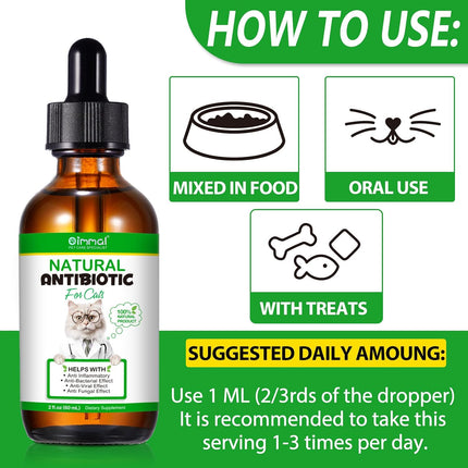 Natural Cat Multivitamin Supplement for Allergy, Urinary Tract & UTI Support, Chicken Flavour for Cats of All Ages & Breeds, 2 Fl Oz