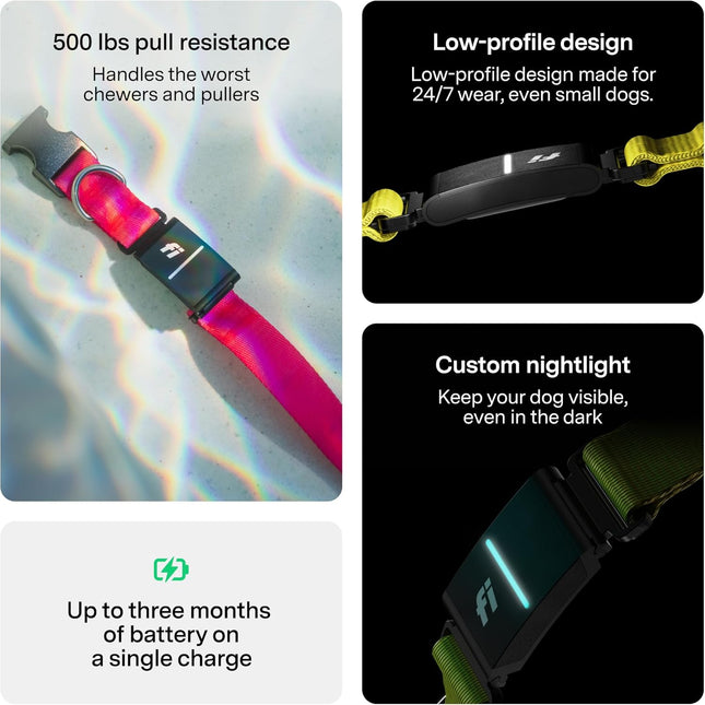 Fi New Series 3+ Smart Dog Tracker Collar [12 Month Membership Included] -Large