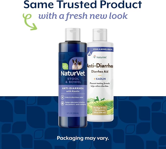 NaturVet Anti-Diarrhea Liquid Pet Supplement Plus Kaolin - 8 Oz