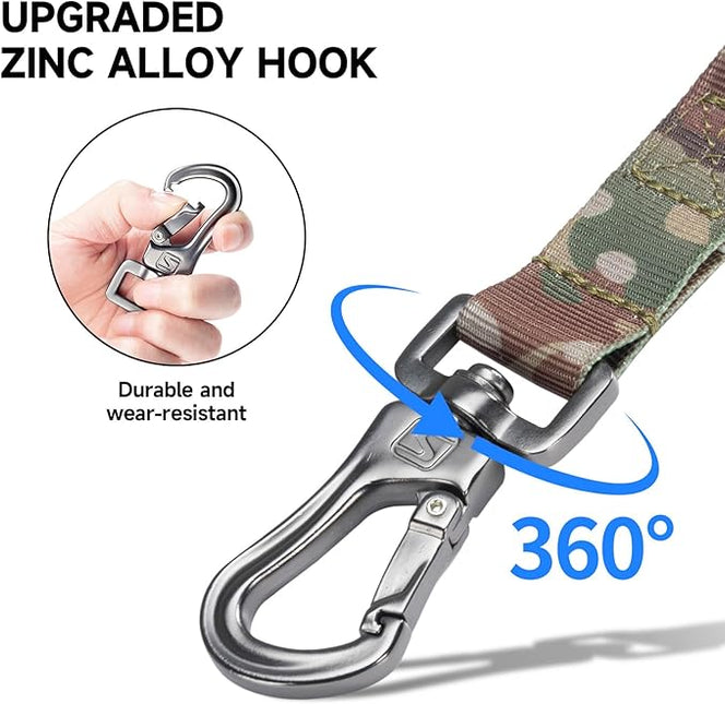 EXCELLENT ELITE SPANKER Tactical Bungee Dog Leash Military Dog Leash Adjustable Tactical Leash Elastic Leads Rope with 2 Control Handle (MCP)
