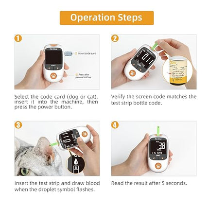 Pet Glucose Monitor Kit for Dogs & Cats with 25 Strips PE-76vet