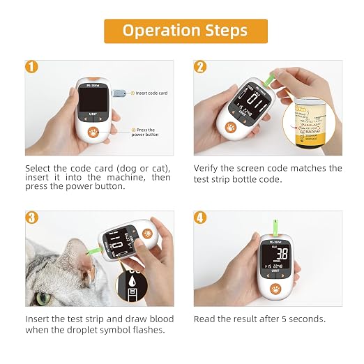 Pet Glucose Monitor Kit for Dogs & Cats with 25 Strips PE-76vet