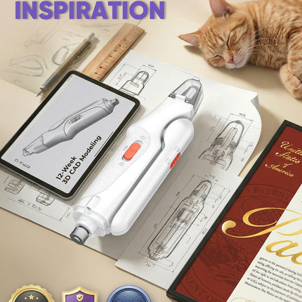 CATPICK 2-in-1 Cat Nail Clippers & Dog Nail Clippers Trimmers for Large Medium Small Dogs Cats Claw Trimmer Quick Sensor and Safety Guard USB Rechargeable with 2 LED Lights Dogs Nail Trimmer