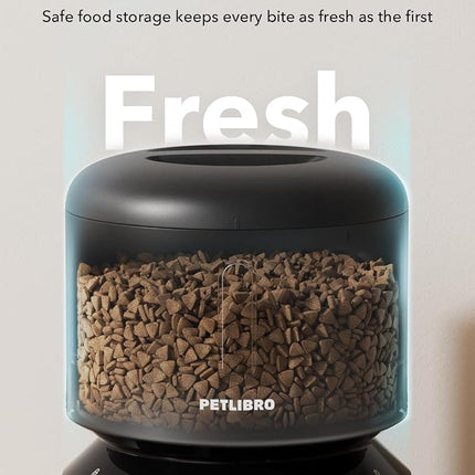 PETLIBRO Automatic Cat Feeder – 3L Programmable Pet Food Dispenser with Airtight Storage, Timed Portion Control, Voice Meal Call & Dual Power Supply, Clog-Free Healthy Feeding for Cats & Small Dogs