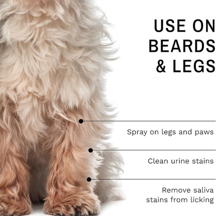 Eye Envy Beard Stain Remover Spray for Dogs/Cats. Natural, Safe. Remove Stains from Drooling, Saliva, Food, Runoff from Tearing. Removes Odors. Keeps Dog Beards Clean. 4oz