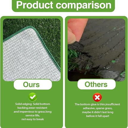 Pack of 2 Dog Toilet Balcony, Artificial Grass, Dog Toilet, Washable Puppy Toilet, Reusable Lawn Training Pee Pads, Training Mat for Small Dogs (46 x 36 cm)