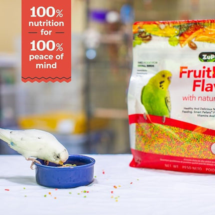 Zupreem Bird Seed, Fruitblend Parrots Food, Daily Bird Food for Dove, Core Nutrition for Small Birds, Made in USA, Parakeet Food, Budgie Food, 907g